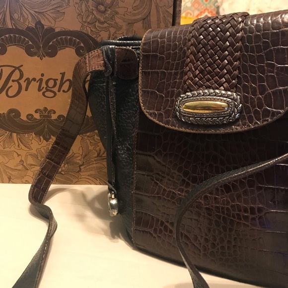 Brighton purse is black & brown; normal wear with use; great condition with box. - Picture 3 of 5